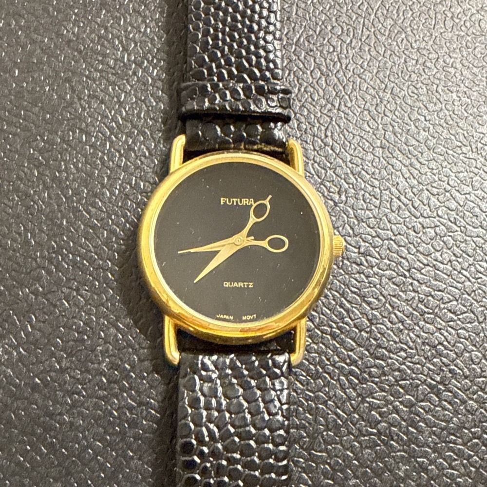 Futura Wristwatch Quartz Japan Movt Unisex Scissors Motif Cool Looking